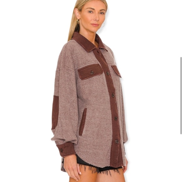NWOT Free People Ruby Shacket Shirt Jacket Size Medium Date Night Size M Z184-42 - Picture 4 of 9